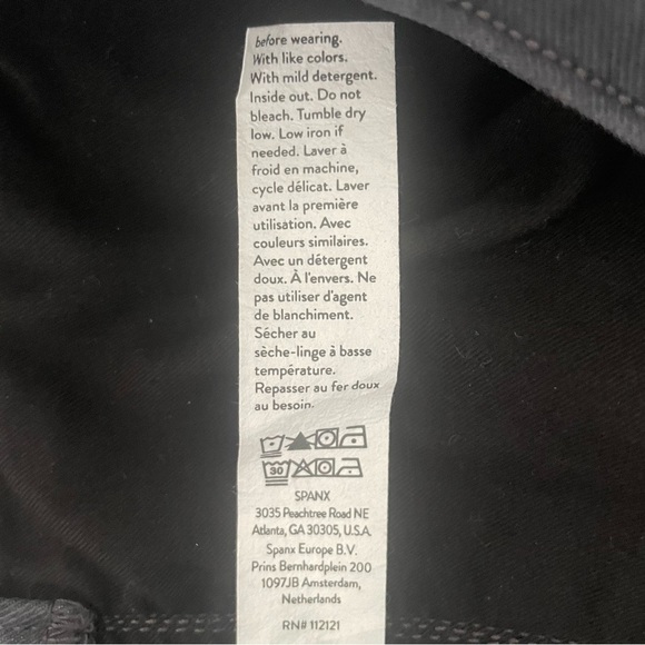 Spanx Stretch Mid Rise Twill Joggers in Washed Black Size Medium - Picture 8 of 13